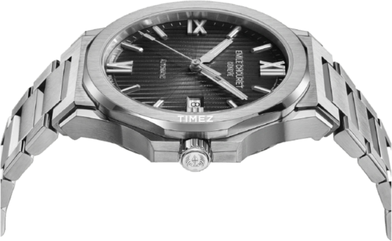 Emile Chouriet,CHALLENGER 41mm,41mm,Stainless Steel,Grey,Automatic,Day,Sapphire,Crystal Glass,08,08.1172.G.6.6.H8.6