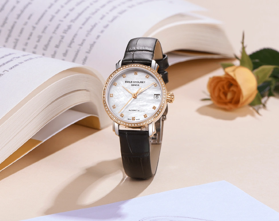 Emile Chouriet,LAC LÉMAN 30mm,30mm,Stainless Steel,Silver White,Automatic,Day,Sapphire,Crystal Glass,01,01.1168.L30.6.9.82.2