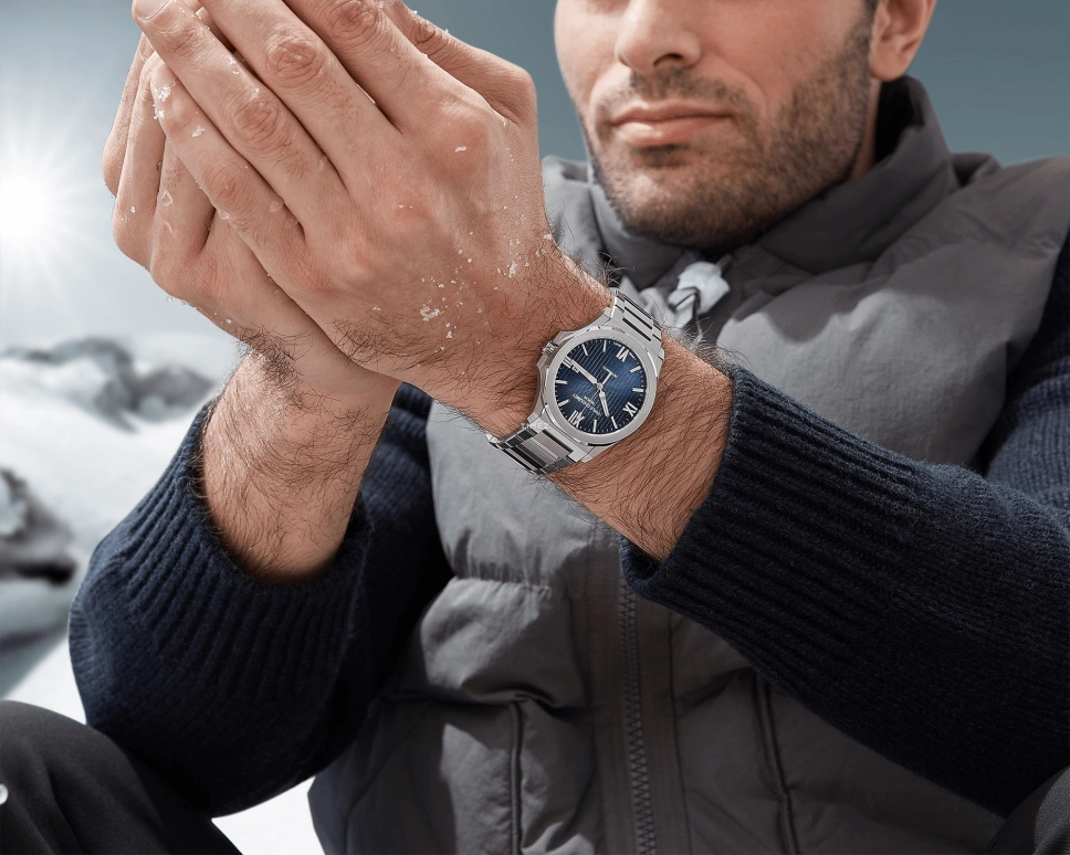 Emile Chouriet,CHALLENGER 41mm,41mm,Stainless Steel,Blue,Automatic,Day,Sapphire,Crystal Glass,08,08.1172.G.6.6.N8.6