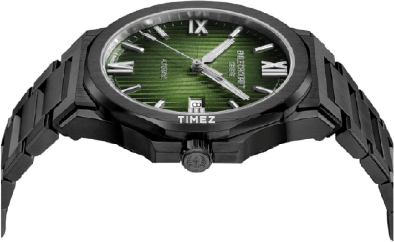 Emile Chouriet,CHALLENGER 41mm,41mm,Stainless Steel,Green,Automatic,Day,Sapphire,Crystal Glass,08,08.1172.GHHE8.H