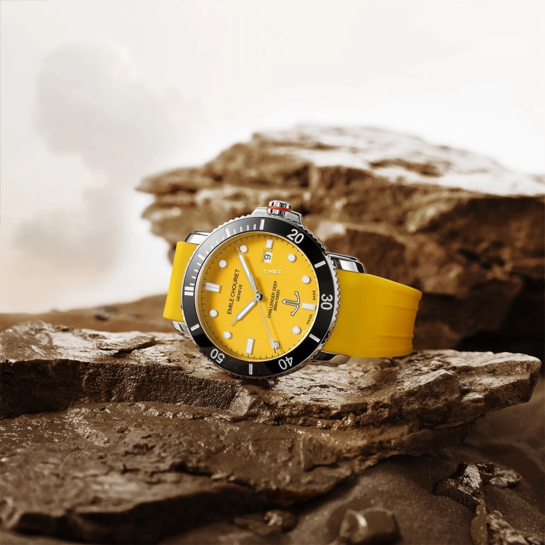 Emile Chouriet,CHALLENGER 42.50mm,42.50mm,Stainless Steel,Yellow,Automatic,Day,Sapphire,Crystal Glass,08,08.1169.G.6.AW.33.8