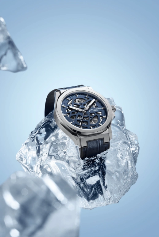 Emile Chouriet,CHALLENGER 41mm,41mm,Stainless Steel,Blue,Skeleton,Automatic,38hours,In-house Caliber,11,11.1172.G.6.6.980.8