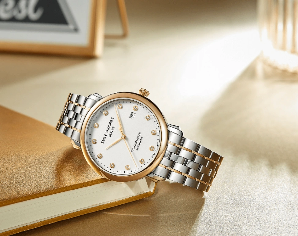Emile Chouriet,LAC LÉMAN 40mm,40mm,Stainless Steel,White,Automatic,Day,Sapphire,Crystal Glass,00,00.1168.G40.6.46.22.10