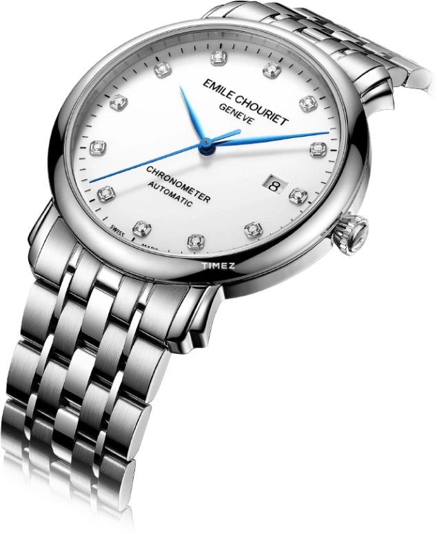 Emile Chouriet,LAC LÉMAN 40mm,40mm,Stainless Steel,White,Automatic,Day,Sapphire,Crystal Glass,00,00.1168.G40.6.6.27.6
