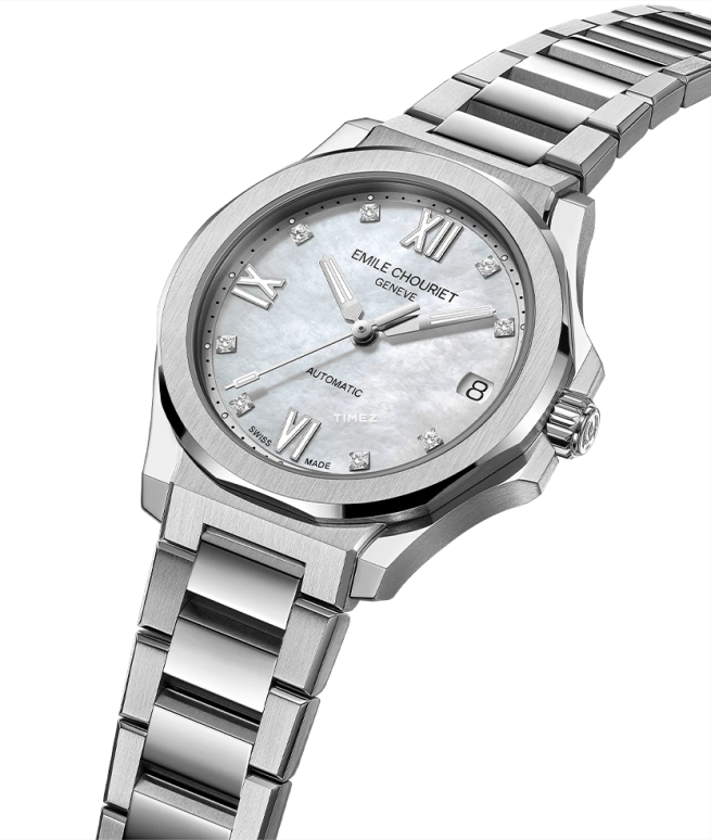 Emile Chouriet,CHALLENGER 33mm,33mm,Stainless Steel,White,Automatic,Day,40hours,01,01.1172.L.6.6.86.6