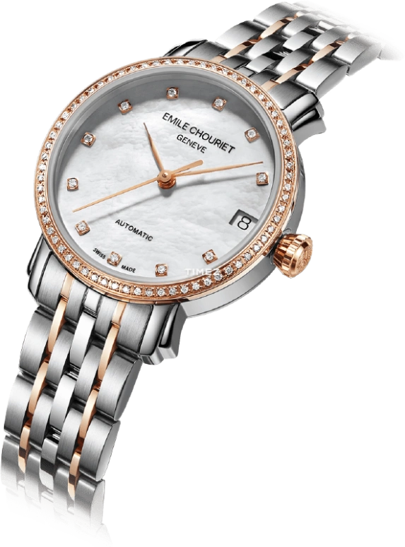 Emile Chouriet,LAC LÉMAN 30mm,30mm,Stainless Steel,Silver White,Automatic,Day,Sapphire,Crystal Glass,01,01.1168.L30.6.9.82.1