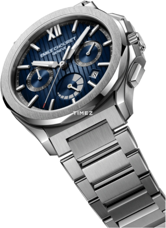 Emile Chouriet,CHALLENGER 41mm,41mm,Stainless Steel,Blue,Automatic,Chronograph,Day,Power Reserve Indicator,16,16.1172.G.6.6.N8.6