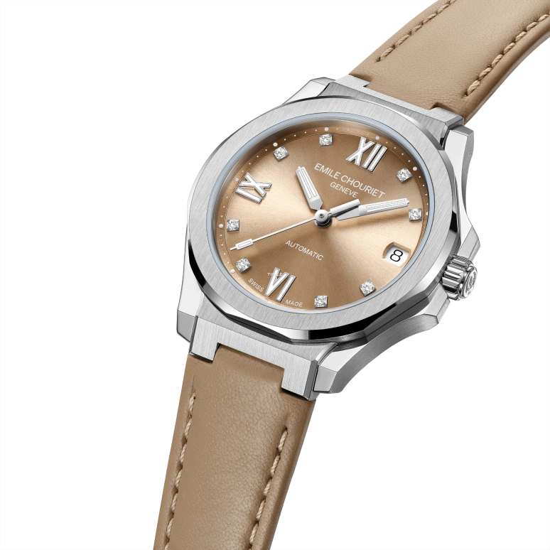 Emile Chouriet,CHALLENGER 33mm,33mm,Stainless Steel,Brown,Automatic,Day,40hours,01,01.1172.L.6.6.36.2