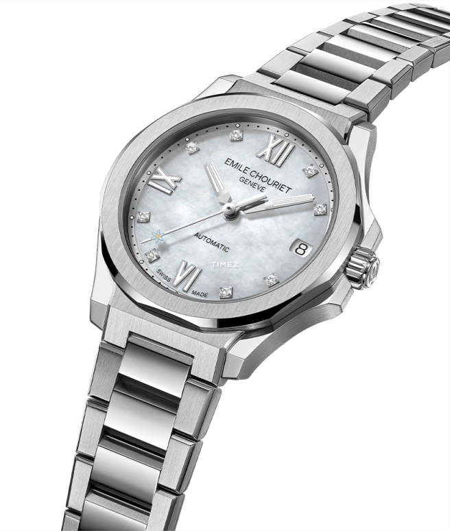 Emile Chouriet,CHALLENGER 33mm,33mm,Stainless Steel,White,Automatic,Day,40hours,01,01.1172.L.6.6.860.6