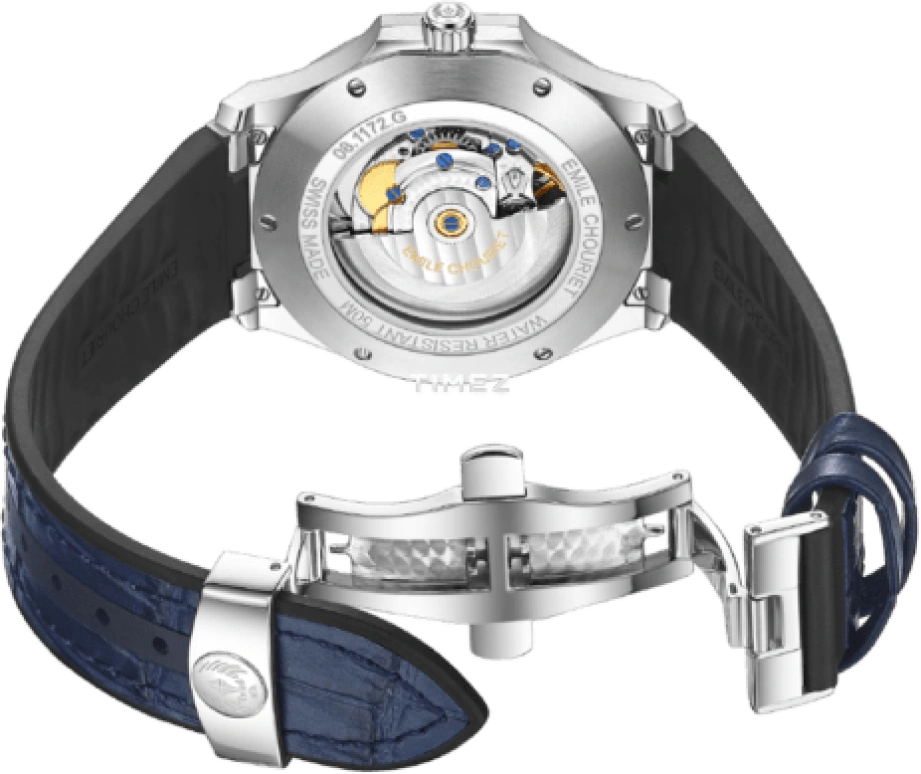 Emile Chouriet,CHALLENGER 41mm,41mm,Stainless Steel,Blue,Automatic,Day,38hours,08,08.1172.G.6.6.N8.8