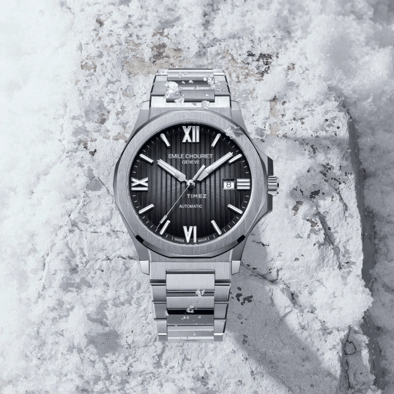 Emile Chouriet,CHALLENGER 41mm,41mm,Stainless Steel,Grey,Automatic,Day,Sapphire,Crystal Glass,08,08.1172.G.6.6.H8.6