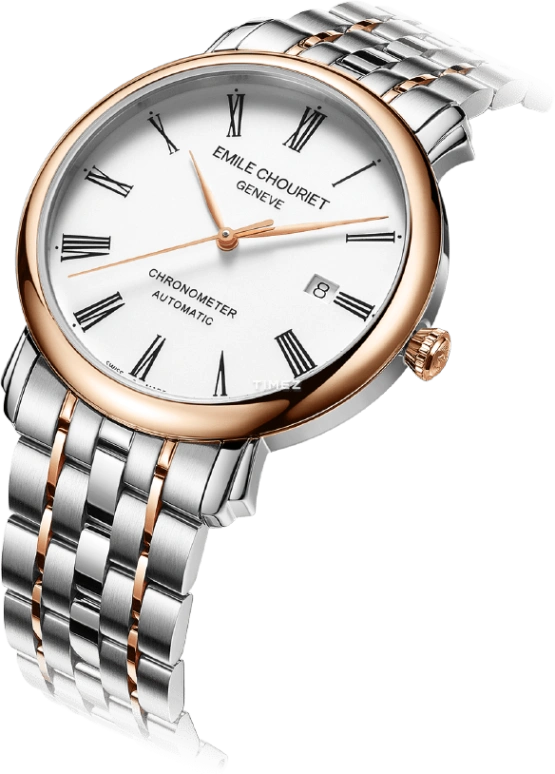 Emile Chouriet,LAC LÉMAN 40mm,40mm,Stainless Steel,White,Automatic,Day,Sapphire,Crystal Glass,00,00.1168.G40.6.46.25.10