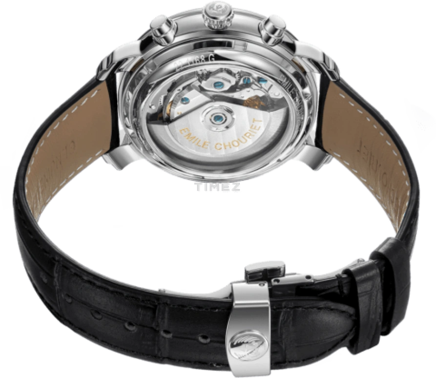 Emile Chouriet,LAC LÉMAN 42mm,42mm,Stainless Steel,White,Automatic,Chronograph,Date,Day,22,22.1168.G42.6.6.28.2