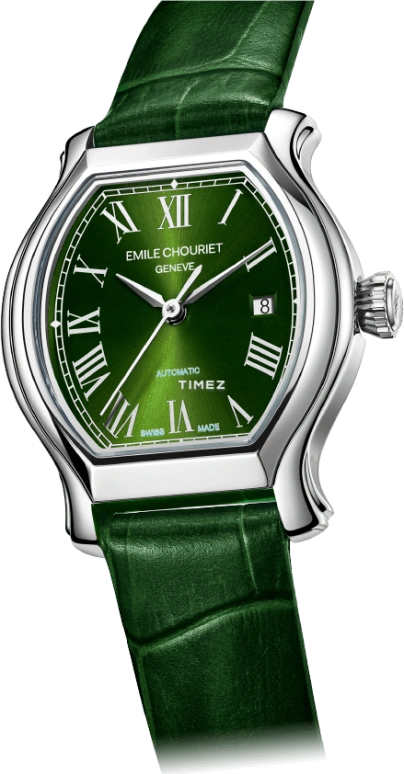 Emile Chouriet,CONTEMPORARY LUXURY 27mm,27mm,Stainless Steel,Green,Automatic,Day,Sapphire,Crystal Glass,19,19.1136.L.6.6.45.2
