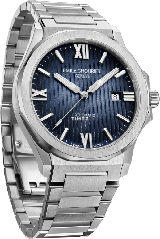 Emile Chouriet,CHALLENGER 41mm,41mm,Stainless Steel,Blue,Automatic,Day,Sapphire,Crystal Glass,08,08.1172.G.6.6.N8.6