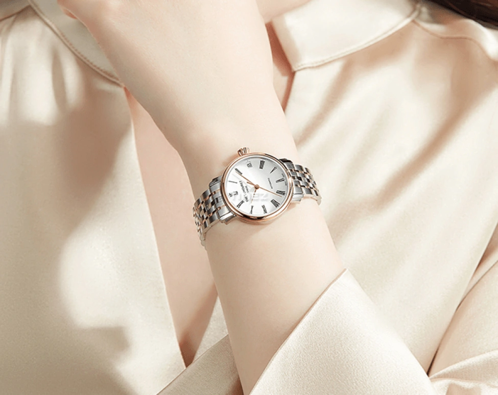 Emile Chouriet,LAC LÉMAN 30mm,30mm,Stainless Steel,White,Automatic,Day,Sapphire,Crystal Glass,01,01.1168.L30.6.46.25.1