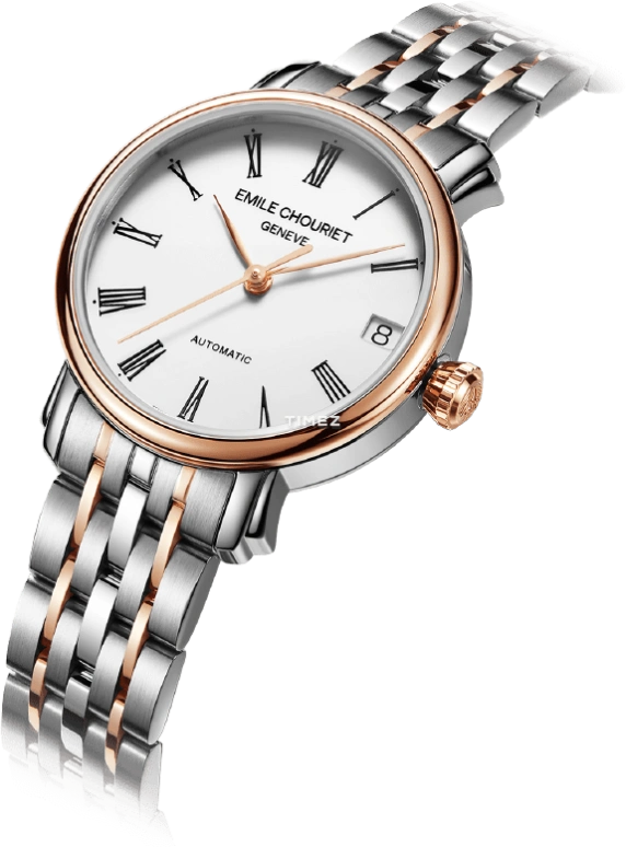 Emile Chouriet,LAC LÉMAN 30mm,30mm,Stainless Steel,White,Automatic,Day,Sapphire,Crystal Glass,01,01.1168.L30.6.46.25.1