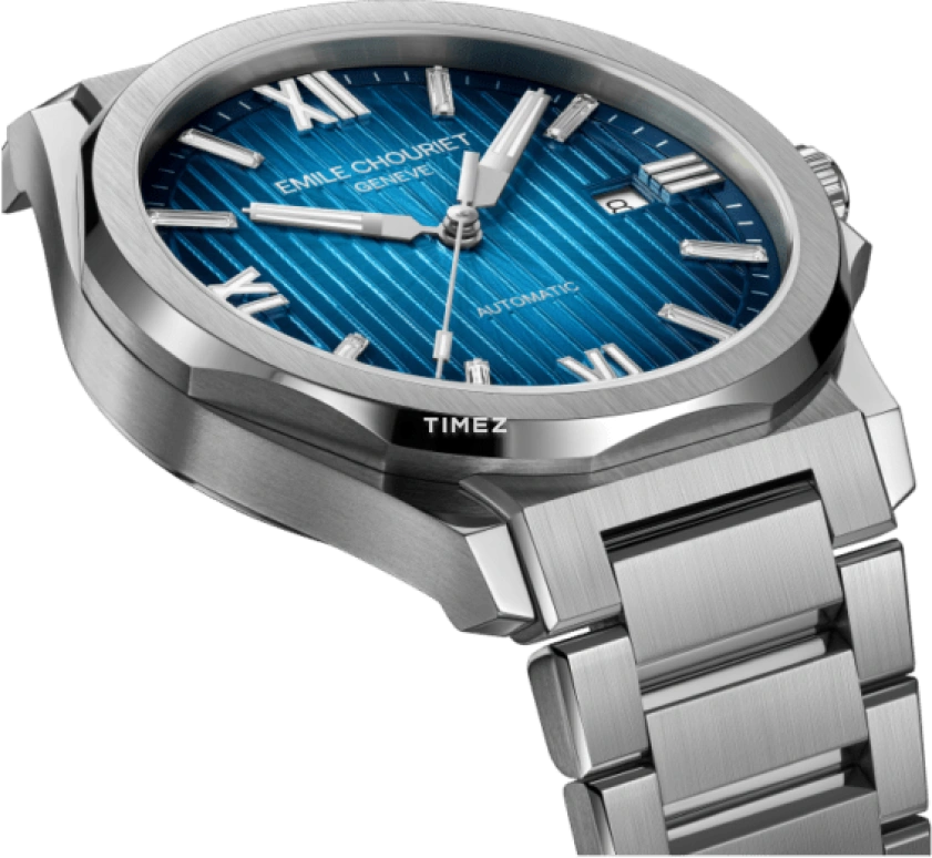 Emile Chouriet,CHALLENGER 41mm,41mm,Stainless Steel,Blue,Automatic,Day,Sapphire,Crystal Glass,08,08.1172.G.6.6.N4.6