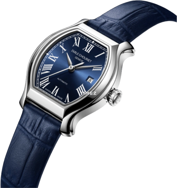 Emile Chouriet,CONTEMPORARY LUXURY 27mm,27mm,Stainless Steel,Blue,Automatic,Day,Sapphire,Crystal Glass,19,19.1136.L.6.6.95.2