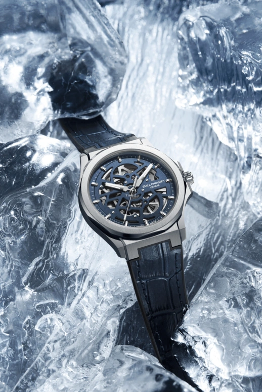 Emile Chouriet,CHALLENGER 41mm,41mm,Stainless Steel,Blue,Skeleton,Automatic,38hours,In-house Caliber,11,11.1172.G.6.6.980.8