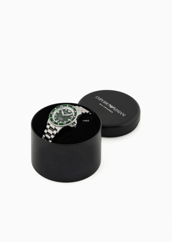 EMPORIO ARMANI,man 42.50mm,42.50mm,Stainless Steel,Green,Automatic,Day,Sapphire,Crystal Glass,AR60080 NLP1 NLC