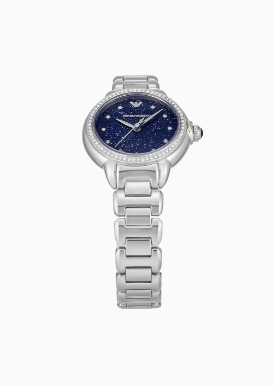 EMPORIO ARMANI,woman 32mm,32mm,Stainless Steel,Blue,Quartz,Crystal Glass,Round,AR11630 NLP NLC