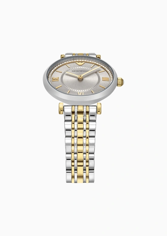 EMPORIO ARMANI,woman 32mm,32mm,Stainless Steel,Grey,Quartz,Glass,Round,AR11702NLPNLC