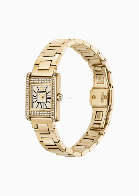 EMPORIO ARMANI,woman 26mm,26mm,Stainless Steel,Cream,Quartz,Glass,Rectangular,AR11663 NLP NLC