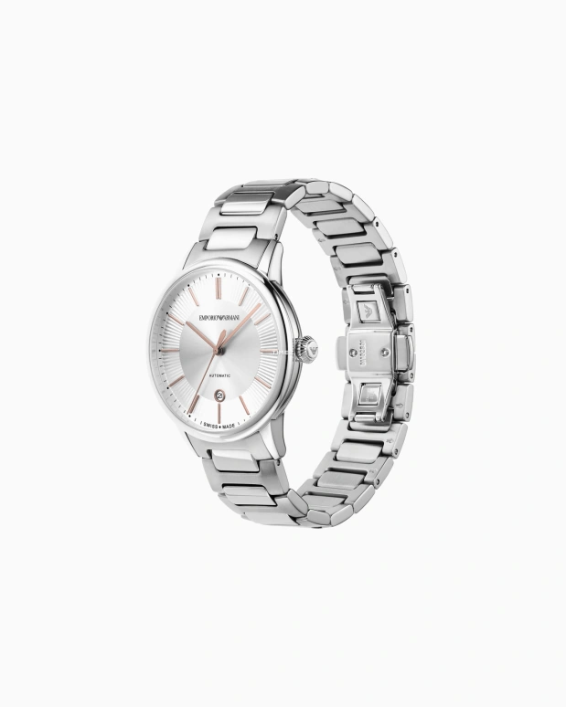 EMPORIO ARMANI,man 43mm,43mm,Stainless Steel,White,Automatic,Day,Round,ARS5104NLPNLC