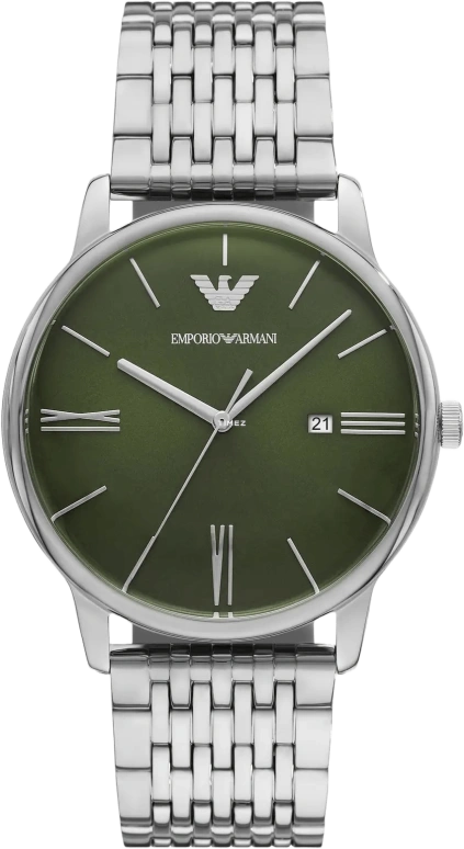 EMPORIO ARMANI,man ,Stainless Steel,Green,Quartz,Day,Hardlex,Crystal Glass,AR11644 NLP NLC