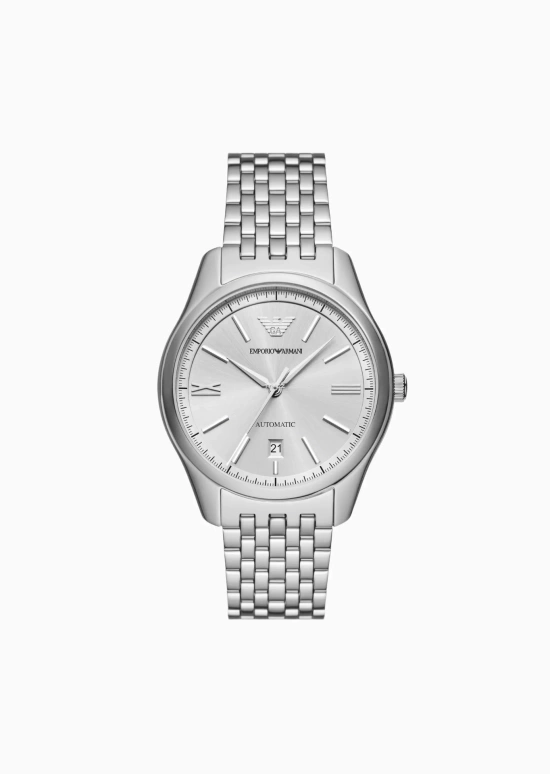 EMPORIO ARMANI,Other ,Stainless Steel,Silver,White,Automatic,Quartz,Day,Round,EABX2024QD00001 NLC