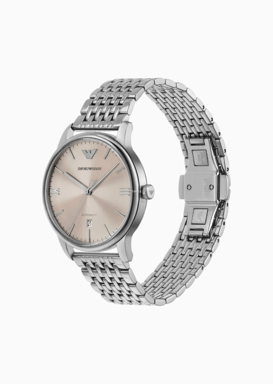 EMPORIO ARMANI,man 39mm,39mm,Stainless Steel,Champagne,Automatic,Day,Crystal Glass,AR60082 NLP NLC