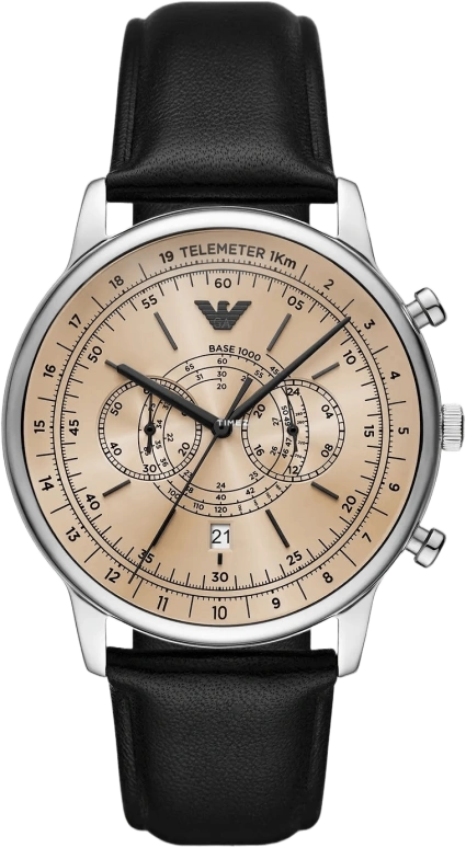 EMPORIO ARMANI,man 42mm,42mm,Stainless Steel,Beige,Quartz,Chronograph,Day,AR11634 NLP1 NLC