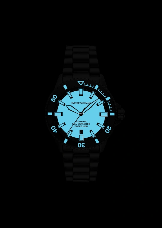 EMPORIO ARMANI,man 42mm,42mm,Stainless Steel,Blue,Automatic,Day,Sapphire,Crystal Glass,AR60084 NLP NLC