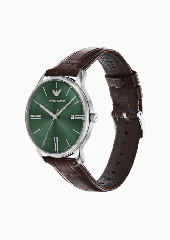 EMPORIO ARMANI,man 39mm,39mm,Stainless Steel,Green,Quartz,Day,Glass,AR11672 NLP NLC