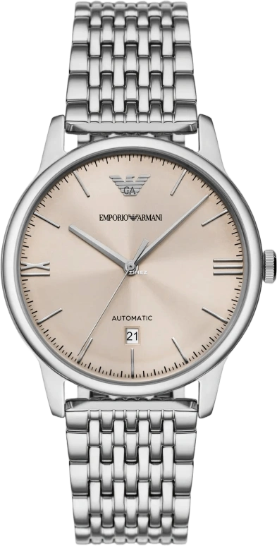 EMPORIO ARMANI,man 39mm,39mm,Stainless Steel,Champagne,Automatic,Day,Crystal Glass,AR60082 NLP NLC