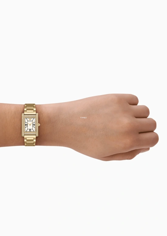 EMPORIO ARMANI,woman 22mm,22mm,Stainless Steel,Cream,Quartz,Glass,Rectangular,AR11659 NLP NLC