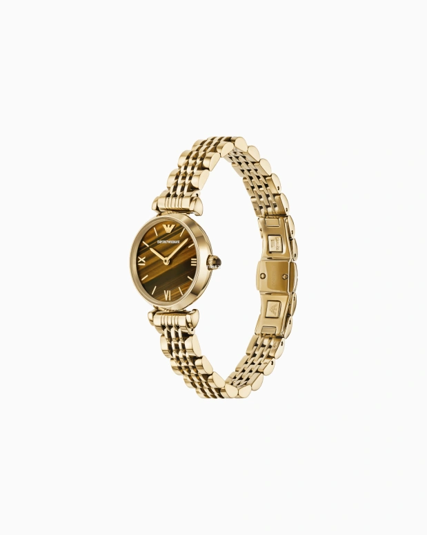 EMPORIO ARMANI,woman 28mm,28mm,Stainless Steel,Brown,Quartz,Round,Gold,AR11703 NLP NLC