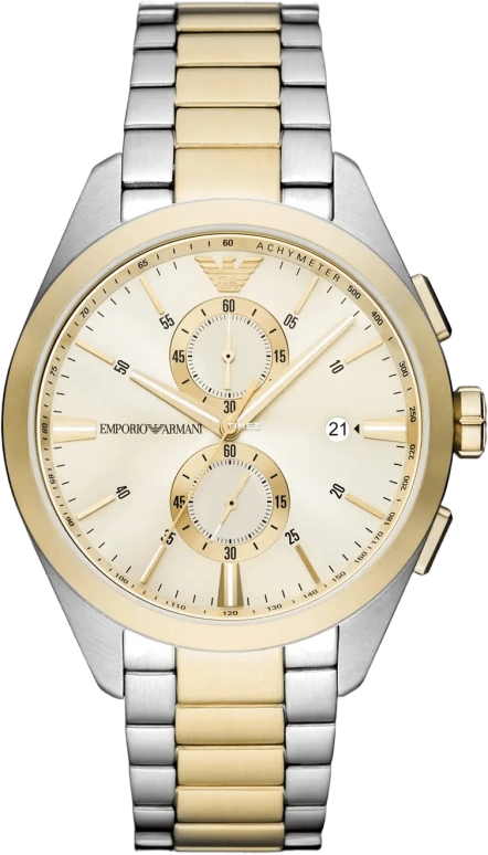 EMPORIO ARMANI,man 43mm,43mm,Stainless Steel,Gold,Quartz,Chronograph,Day,AR11605 NLP NLC