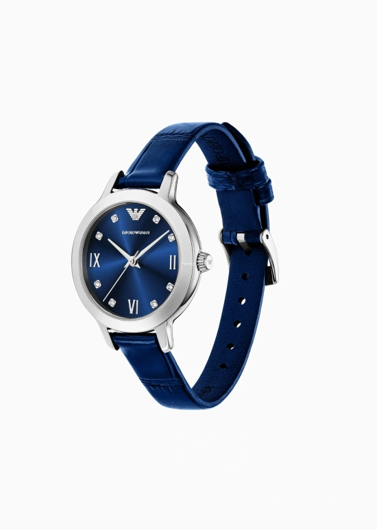 EMPORIO ARMANI,woman 32mm,32mm,Stainless Steel,Blue,Quartz,Hardlex,Round,AR80080SET NLP NLC