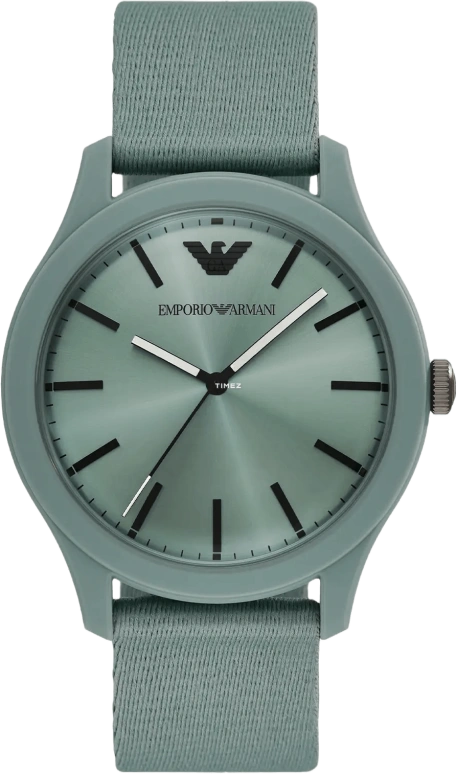 EMPORIO ARMANI,man 45mm,45mm,Plastic,Stainless Steel,Green,Quartz,Glass,Round,AR11654 NLP NLC