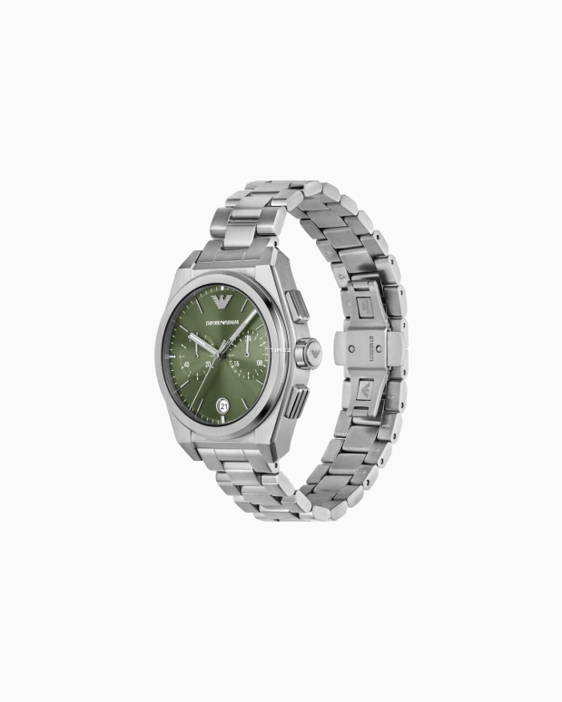 EMPORIO ARMANI,man 43mm,43mm,Stainless Steel,Green,Automatic,Chronograph,Day,AR11640NLPNLC