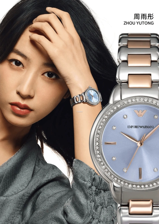 EMPORIO ARMANI,woman 32mm,32mm,Stainless Steel,Blue,Quartz,Hardlex,Crystal Glass,Round,AR11597 NLP NLC