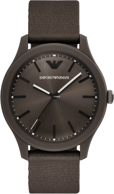 EMPORIO ARMANI,man 45mm,45mm,Plastic,Stainless Steel,Brown,Quartz,Glass,Round,AR11655 NLP NLC