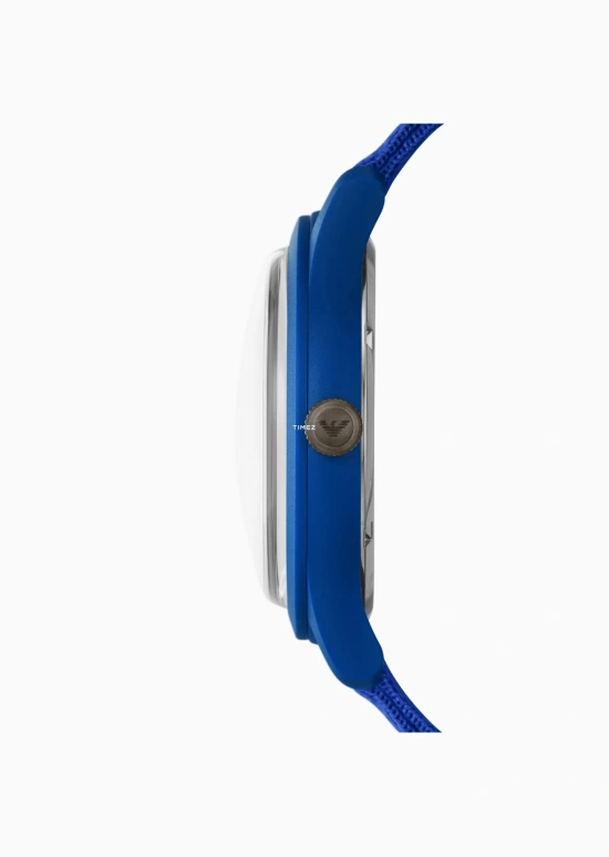 EMPORIO ARMANI,man 45mm,45mm,Plastic,Stainless Steel,Blue,Quartz,Crystal Glass,Round,AR11616 NLP NLC
