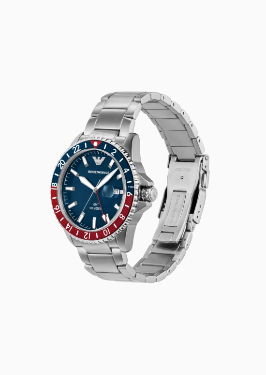 EMPORIO ARMANI,Other 42mm,42mm,Stainless Steel,Blue,Quartz,Day,Dule Time,AR11590 NLP1 NLC