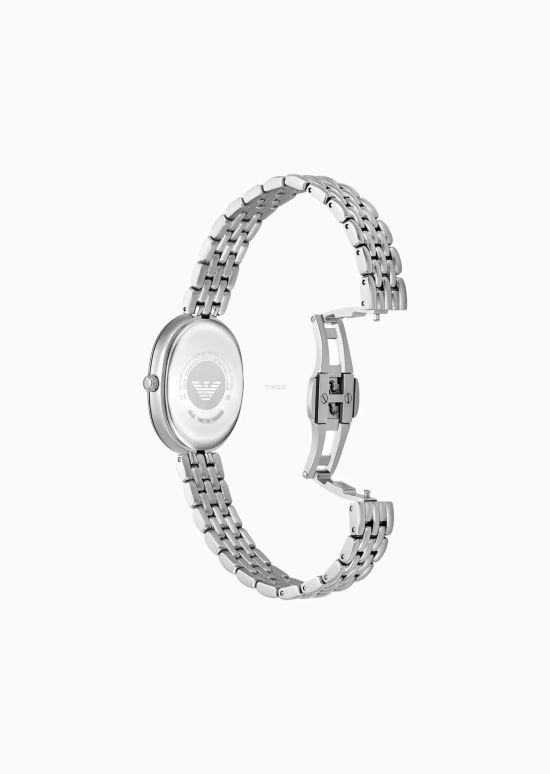 EMPORIO ARMANI,woman 34mm,34mm,Stainless Steel,White,Quartz,Glass,Oval,AR11706NLPNLC