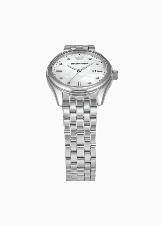 EMPORIO ARMANI,woman 32mm,32mm,Stainless Steel,White,Quartz,Day,Crystal Glass,AR11614 NLP NLC