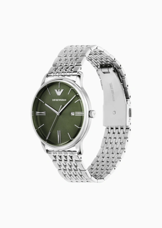 EMPORIO ARMANI,man ,Stainless Steel,Green,Quartz,Day,Hardlex,Crystal Glass,AR11644 NLP NLC