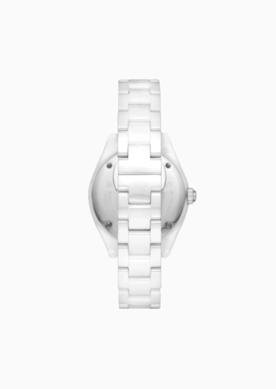 EMPORIO ARMANI,woman 36mm,36mm,Ceramic,Stainless Steel,Silver,Quartz,Day,Hardlex,Crystal Glass,AR70014 NLP NLC